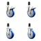Service Caster 5 Inch 316SS Blue Poly Swivel 1-1/2 Inch Expanding Stem Caster Lock Brake, 2PK SS316TTLEX20S514-PPUB-BLUE-2-S-2-112 - alternate 1
